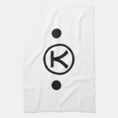 Niedlich Kuma Bear Kaomoji japanisches Emoticon Te Geschirrtuch (Vertikal)