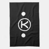 Niedlich Kuma Bear Kaomoji japanisches Emoticon Te Geschirrtuch (Vertikal)