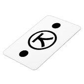 Niedlich Kuma Bear Kaomoji japanisches Emoticon Te Magnet (Linke Seite)