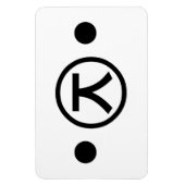 Niedlich Kuma Bear Kaomoji japanisches Emoticon Te Magnet (Vertikal)