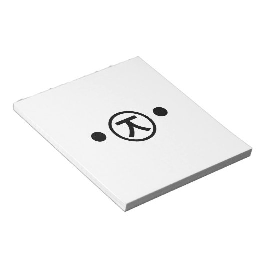 Niedlich Kuma Bear Kaomoji japanisches Emoticon Te Notizblock (angewinkelt)