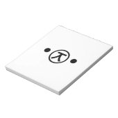 Niedlich Kuma Bear Kaomoji japanisches Emoticon Te Notizblock (Rotiert)