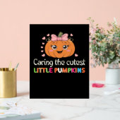 Niedlich Kümmern Für die Niedlichen Kürbiskins Kra Acrylschild (Hochzeit)