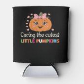 Niedlich Kümmern Für die Niedlichen Kürbiskins Kra Dosenkühler (Vorderseite)