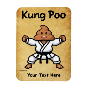Niedlich Kung Poo Karate Magnet