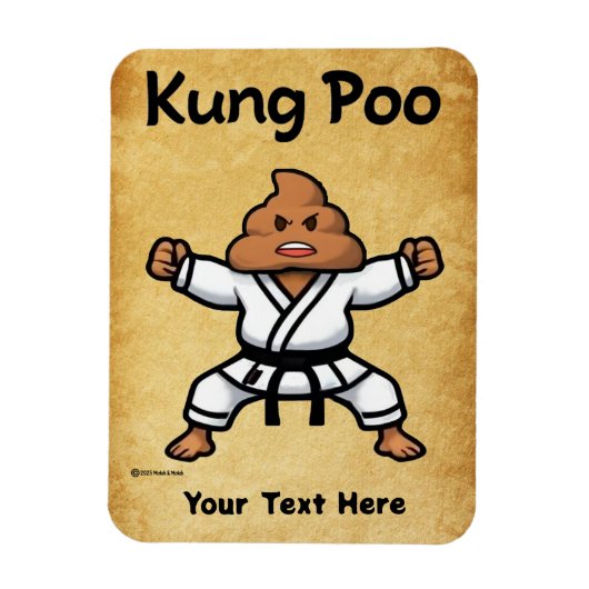Niedlich Kung Poo Karate Magnet (Vertikal)