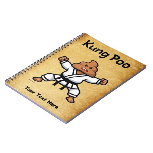Niedlich Kung Poo Karate Notizblock (Linke Seite)