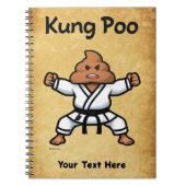 Niedlich Kung Poo Karate Notizblock (Vorderseite)