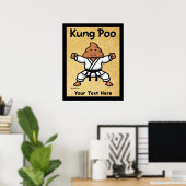 Niedlich Kung Poo Karate Poster (Heimbüro)