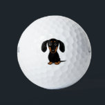 Niedlich Kurzhaar Schwarz und Tan Dackel Hund Golfball<br><div class="desc">Identifizieren Sie Ihren Ball auf dem Golfplatz einfach mit diesem originalen Dackel Hund-Golfball. Niedliche glatt beschichtete schwarz-bräunliche Dackel. Das ist ein tolles Geschenk für den Golfer in deinem Leben,  der eine Dackel Liebe.</div>