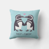 Niedlich Küssen von Pinguinen, Lebensgefährtin Kissen (Rückseite)