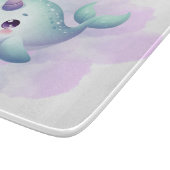 Niedlich/küste/nautische Narwale Schneidebrett (Ecke)