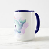 Niedlich/küste/nautische Narwale Tasse (VorderseiteRechts)