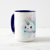 Niedlich/küste/nautische Narwale Tasse (Vorderseite Links)