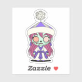 Niedlich Kyrgyz Zombie Aufkleber (Blatt)
