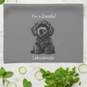 Niedlich Labradoodle Puppy - Ich bin Doodle! Geschirrtuch (Gefaltet)