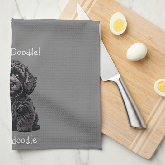 Niedlich Labradoodle Puppy - Ich bin Doodle! Geschirrtuch (Viertel Falte)