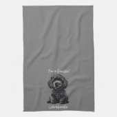 Niedlich Labradoodle Puppy - Ich bin Doodle! Geschirrtuch (Vertikal)