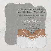 Niedlich Lace Bra Lingerie Bridal Dusche Einladung (Vorne/Hinten)