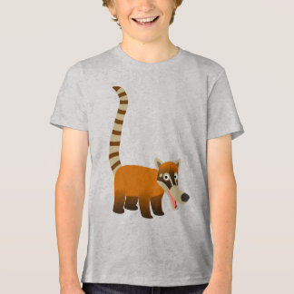 Niedlich Lächeln Cartoon Coatimundi Kinder T - Shi Tri-Blend Shirt