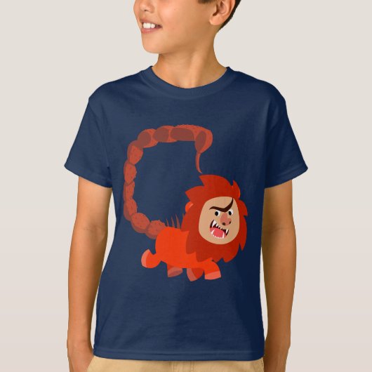 Niedlich Lächeln Cartoon Manticore Kinder T - Shir T-Shirt (Vorderseite)