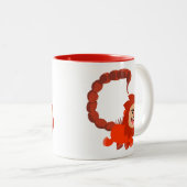 Niedlich Lächeln Cartoon Manticore Tasse (VorderseiteRechts)