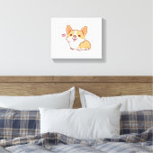 Niedlich Lächeln Corgi Hund Leinwanddruck (Insitu (Schlafzimmer))