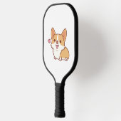 Niedlich Lächeln Corgi Hund Pickleball Schläger (Links)