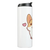 Niedlich Lächeln Corgi Hund Thermosbecher (Nach links gedreht)
