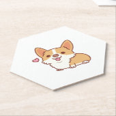 Niedlich Lächeln Corgi Hund Untersetzer (angewinkelt)