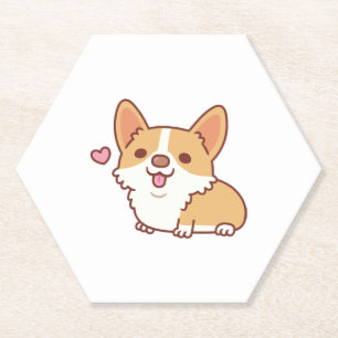 Niedlich Lächeln Corgi Hund Untersetzer