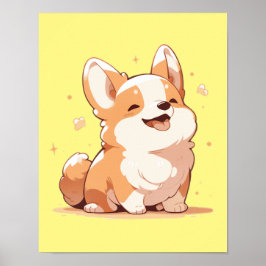 Niedlich Lächeln Corgi - Poster