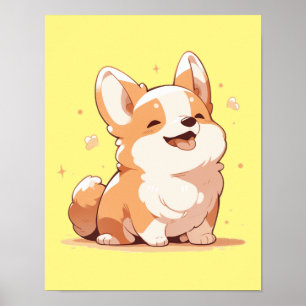 Niedlich Lächeln Corgi - Poster