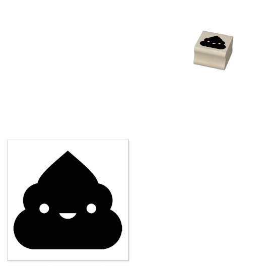 Niedlich Lächeln Kackend Gummistempel (Stempel)