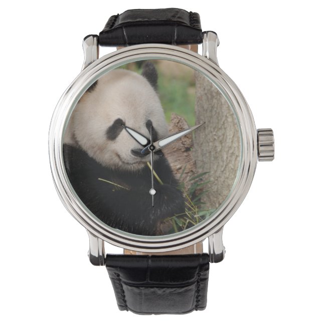 Niedlich Lächeln Panda Armbanduhr (Vorderseite)