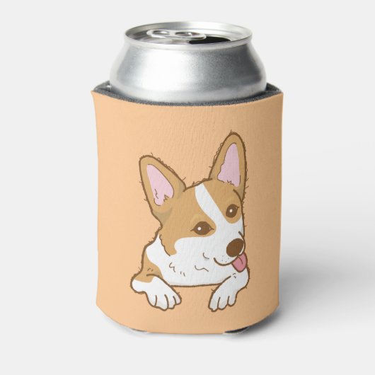 Niedlich Lächeln Pembroke Welsh Corgi Dosenkühler (Kanne Rückseite)
