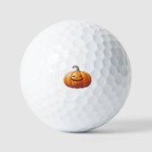 Niedlich Lächeln Pumpkin - Fun Fall Charakter Golfball (Vorderseite)