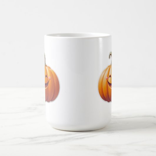 Niedlich Lächeln Pumpkin - Fun Fall Charakter Kaffeetasse (Mittel)