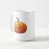 Niedlich Lächeln Pumpkin - Fun Fall Charakter Kaffeetasse (Vorderseite Links)