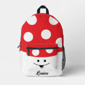 Niedlich Lächeln Toadstool Personalisiert Bedruckter Rucksack (Vorderseite)