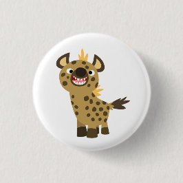 Niedlich Lächelnd Cartoon Hyena Button Abzeichen