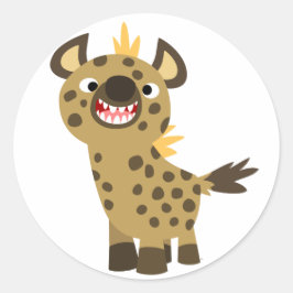 Niedlich Lächelnd Cartoon Hyena Sticker