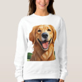 Niedlich lächelnd goldener Retriever Sweatshirt (Vorderseite)