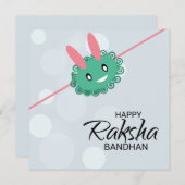Niedlich lächelnd Happy Raksha Bandhan (Vorne/Hinten)
