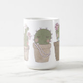Niedlich Lächelnd Kaktus Trio Trageschmuck Kaffeetasse (Mittel)