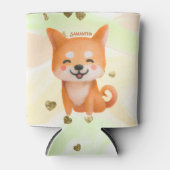 Niedlich lächelnd Shiba Inu Dosenkühler (Vorderseite)