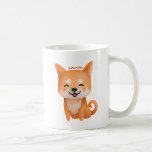 Niedlich lächelnd Shiba Inu Kaffeetasse