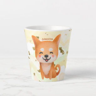 Niedlich lächelnd Shiba Inu Milchtasse