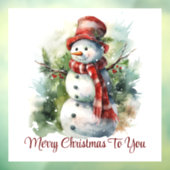 Niedlich Lächelnd Snowman Fensterklammer Fensteraufkleber (Blatt 3)