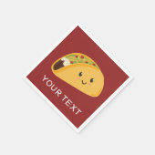Niedlich lächelnd Taco Party Napkin Serviette (Ecke)